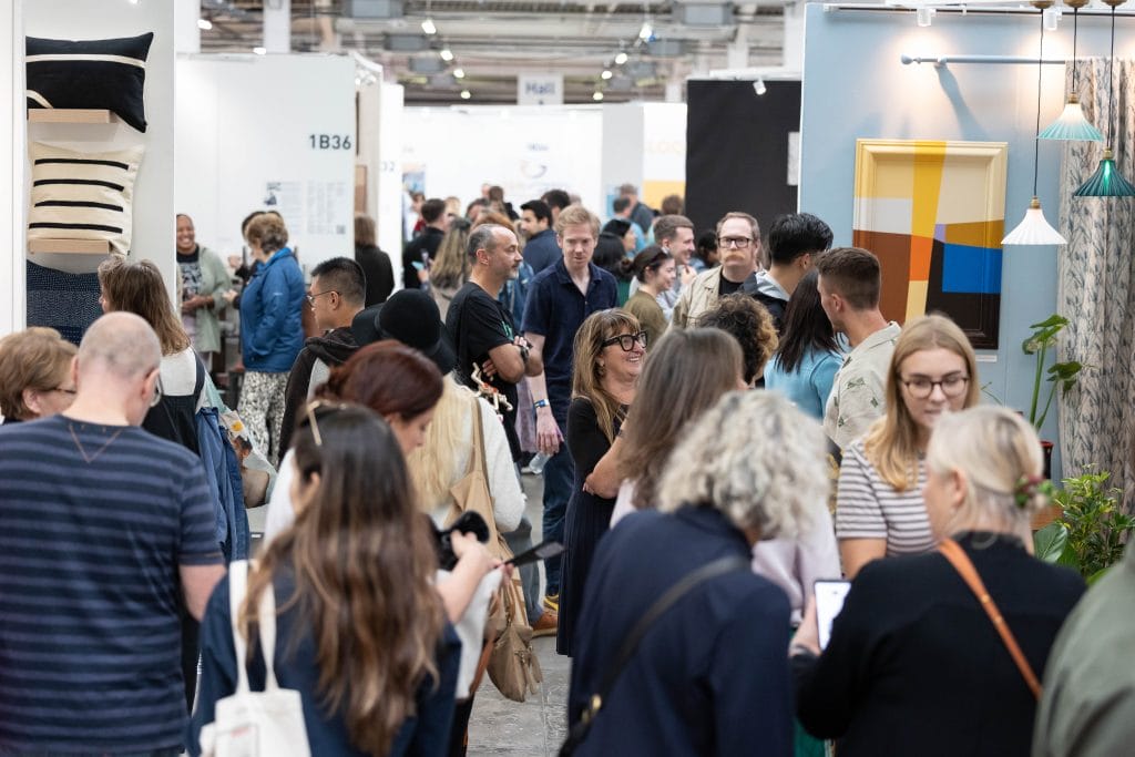 Crowd of visitors to London Design Fair 2023
