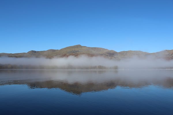 View across Coniston water to old man