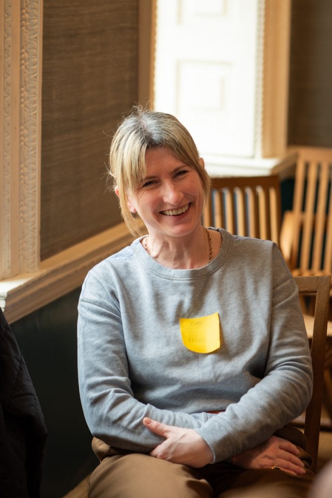 Clare from ReCork Blue Patch member, at the carbon saving for small business workshop