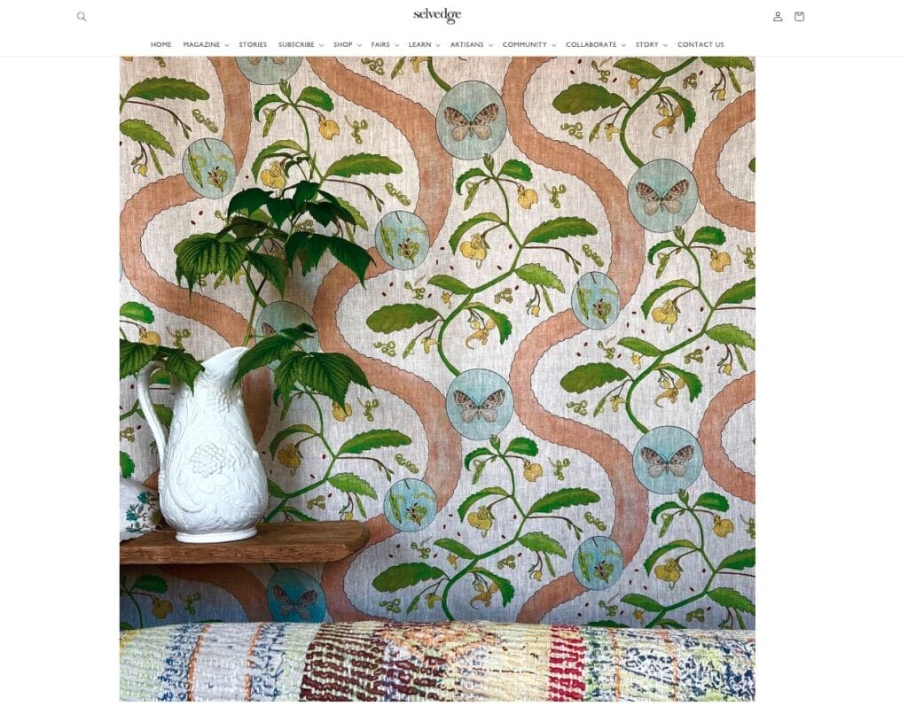 Screenshot from Article in selvedge magazine 2024